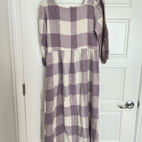 𝅺trendyol Women’s Purple Checkered Dress Size 40 NWT - Picture 4 of 11
